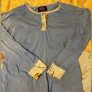 Yukon long sleeve top and pajama bottoms wide leg size L